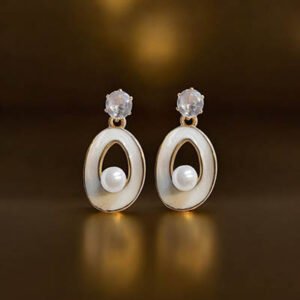 Crystal With Pearl in Drop