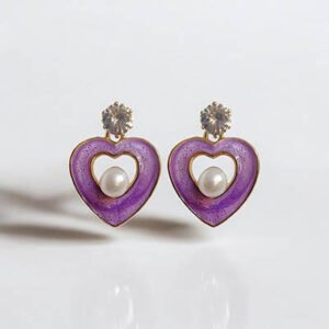 Crystal With Pearl in Heart