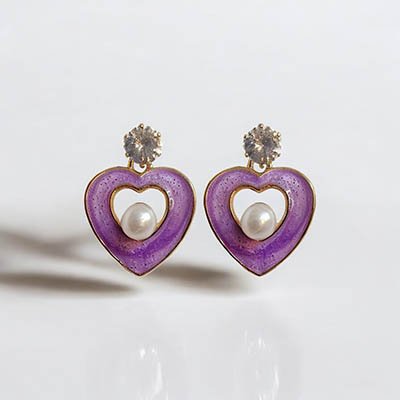 Crystal With Pearl in Heart