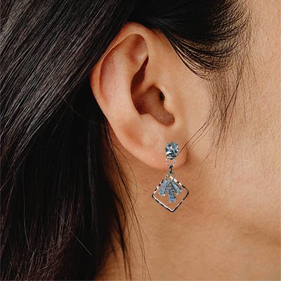 Drop Square Crystal Dangle v2