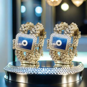 Evil Eye Oxidized cuff Bracelet