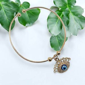 Evil Eye Silver cuff Bracelet