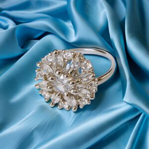 Flower Ring With Stone D2