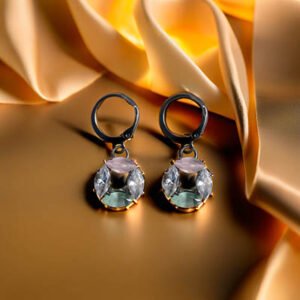 Multi Stone Crystal Circle Hoops