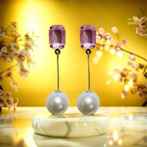 Pearl Drop Crystal Earrings