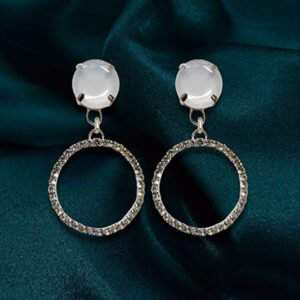 Stone Crystal Circle Drop