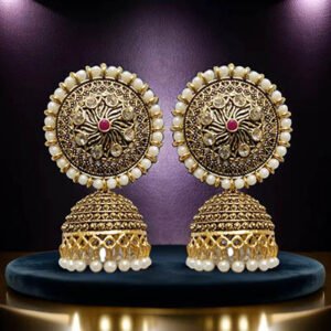 Traditional Oxidised Jhumka