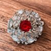 flower ring with stone red v3