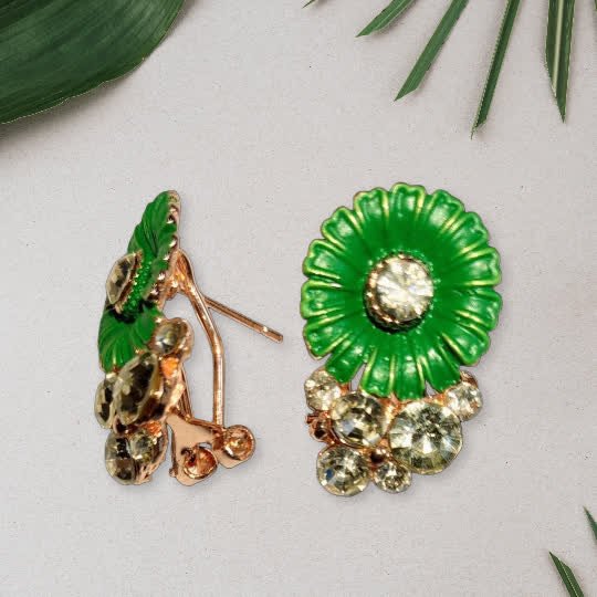 Emerald Bloom Stud Earrings Emerald Bloom Stud Earrings