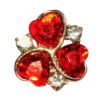 Crimson Heart Sparkle Studs