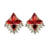 Crimson Spark Crystal Studs