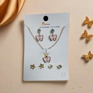 Charm Pendant & Earring Combo Set 4-in-1